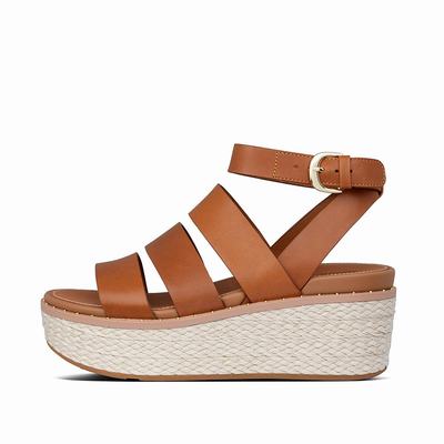 Fitflop Eloise Espadrille - Keilsandaletten Damen - HellBraun (ESQ602375)